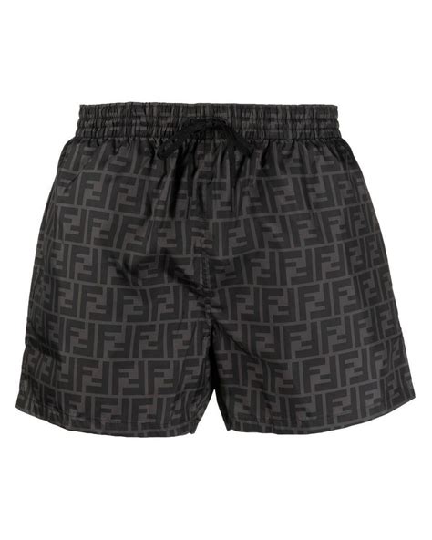 fendi black lycra swim shorts|fendi swim shorts black.